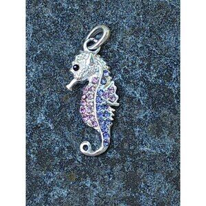 SeaHorse Pendant / Pink Purple BlackCharm Costume Jewelry ~ No Chain ~ Sea Horse
